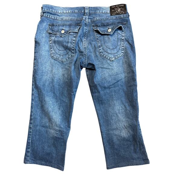 True Religion Ricky Medium Wash Blue Relaxed Straight Jeans Men's Size 40 x 24 - Picture 2 of 7